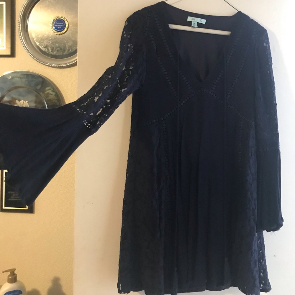 Navy Blue Shift Dress